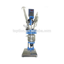 5L Glass Reactor with double jacket hot sale in Korea TOPT-5L